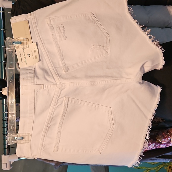 Citizens Of Humanity White Frayed Jean Shorts - Picture 7 of 8